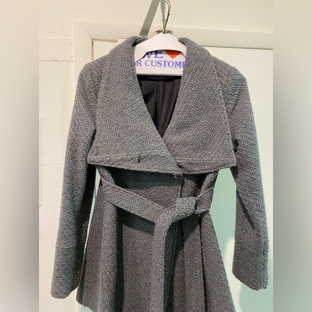 INC Grey Peacoat
